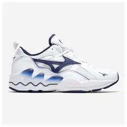 Кроссовки Mizuno Wave Rider 1, полнота F, размер 10 UK, белый/синий 101906367353
