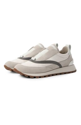 Комбинированные кроссовки Brunello Cucinelli mzsfg2900