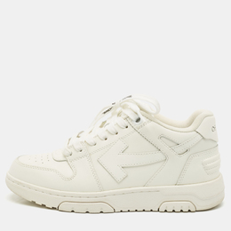 Off-White White Leather Out of Office Low Top Sneakers Size 38 1143724