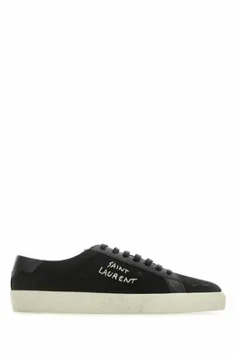 Saint Laurent Sleek Black Canvas & Leather Low-Top Sneakers - EU39/US6 ys 611106gup50 1000_39