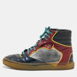 Balenciaga Multicolor Patent and Leather High Top Sneakers Size 41 1144897