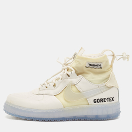 Nike - Air White Leather and Nylon Force 1 Gore Tex High Winter GTX Phantom Sneakers Size 40.5 1126651