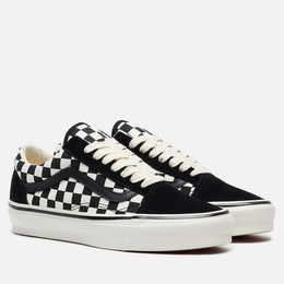 Мужские кеды Vans LX Old Skool Checkerboard, цвет чёрный, размер 42.5 EU vn000d56bzw-4919022