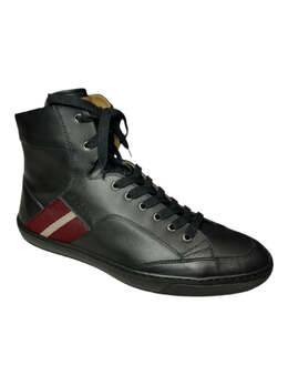 Мужские кроссовки Bally Oldani 6227952 из черной кожи с высоким берцем 7820132253756 | black