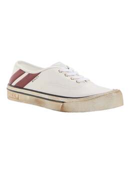 Bally Lyder 6305875 Мужские белые/красные кожаные кроссовки 7888767746108 | multi
