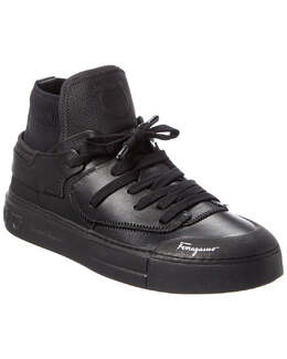 Кроссовки Ferragamo Neely из кожи Salvatore Ferragamo, черный 7873737490492 | black