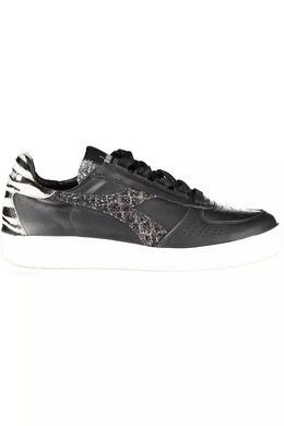 Кроссовки Diadora Sleek Leather с контрастными женскими акцентами, черный 7643282309180 | black