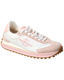 Кроссовки Ferragamo Iggy из нейлона и замши Salvatore Ferragamo, белый 7893086044220 | white
