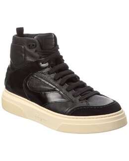 Высокие кожаные кеды Ferragamo Salvatore Ferragamo, черный 7887084322876 | black