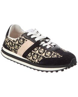 Кроссовки Ferragamo Gancini из парусины и замши Salvatore Ferragamo 7887126855740 | black