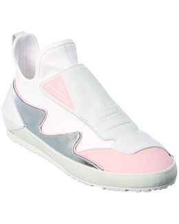 Кроссовки-носки Ferragamo Nile из неопрена и кожи Salvatore Ferragamo, белый 7863379165244 | white