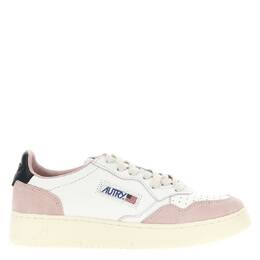 Autry Medalist Low Top Sneakers, Brand Size 36 ( US Size 6 ) aulwgs20-goat/suede powder/blk