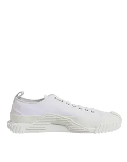 Dolce & Gabbana White Leather Low Top NS1 Sneakers Shoes - EU44/US11 mv7222-44