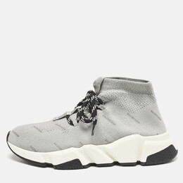 Balenciaga Grey Knit Fabric Speed Trainer Sneakers Size 37 1148087