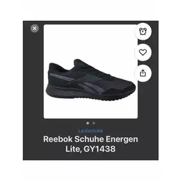 Кроссовки Reebok, размер 45 EU, черный 103312581724