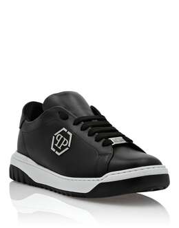 Кожаные низкие кеды Skull&Bones Philipp Plein, черный 7806966104124 | black