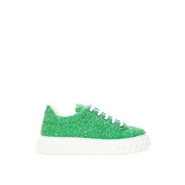 Женские кроссовки Casadei Emerald Elegance из кожи 7766540714044 | green