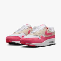 Женские кроссовки Air Max 1 в цвете белый/светло-коричневый Orewood/черный/астровый розовый Nike 7871536070716 | white/light orewood brown/black/aster pink