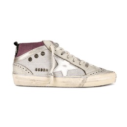 Женские кроссовки Golden Goose Mid Star с белой звездой и черной вставкой на пятке 7867107770428 | multi