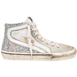 Женские кроссовки Golden Goose Slide с серебристым блеском 7867010252860 | multi