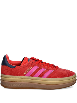Кроссовки Adidas Gazelle Bold из замши на платформе, красный jh9665 | красный