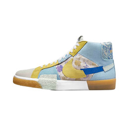 Скейтерские кеды Nike SB Zoom Blazer Mid Premium, голубой/жёлтый dm0859 400 | blue