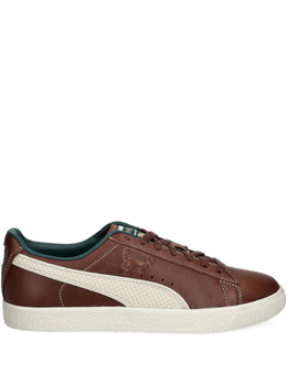 Кроссовки Clyde из кожи на шнуровке Puma, коричневый 402249 | коричневый