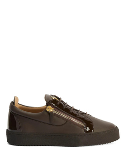 Лакированные кеды Frankie на шнуровке Giuseppe Zanotti, коричневый ru00010142 | коричневый