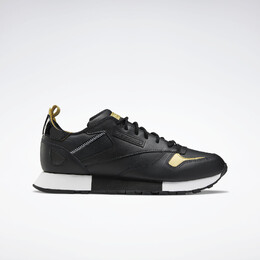 Кроссовки classic leather ree:dux 'black gold' Reebok, черный fv3203 | black