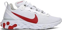 Кроссовки Nike React Element 55 'White University Red', белый bq6167 102 | white