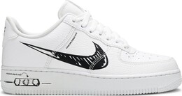 Кроссовки Nike Air Force 1 Low 'Sketch - Black', белый cw7581 101 | white