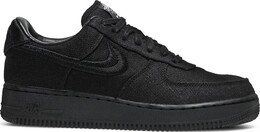 Кроссовки Nike Stussy x Air Force 1 Low 'Triple Black', черный cz9084 001 | black