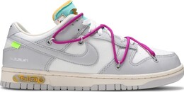 Кроссовки Nike Off-White x Dunk Low 'Lot 21 of 50', белый dm1602 100 | white