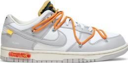 Кроссовки Nike Off-White x Dunk Low 'Lot 44 of 50', белый dm1602 104 | white
