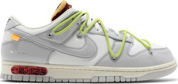 Кроссовки Nike Off-White x Dunk Low 'Lot 08 of 50', белый dm1602 106 | white