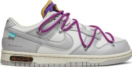 Кроссовки Nike Off-White x Dunk Low 'Lot 28 of 50', белый dm1602 111 | white