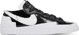 Кроссовки Nike sacai x Blazer Low 'Black Patent', черный dm6443 001 | black