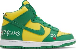 Кроссовки Nike Supreme x Dunk High SB 'By Any Means - Brazil', зеленый dn3741 700 | green