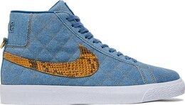 Кроссовки Nike Supreme x Zoom Blazer Mid QS SB 'Denim', синий dx8421 400 | blue