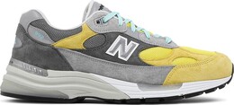 Кроссовки New Balance Amoeba Music x Nice Kicks x 992 Made in USA 'Peace Through Music - Grey', желтый m992nk1 | yellow