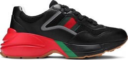 Кроссовки Gucci Rhyton Black Red Green Reflective, черный 643491 2h040 1093 | black red green reflective