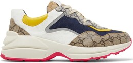 Кроссовки Gucci GG Rhyton Beige White Yellow, бежевый 619891 99wf0 4370 | beige white yellow