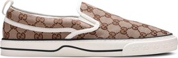 Кроссовки Gucci Tennis 1977 Slip-On Beige Ebony, бежевый 643489 2hk30 9761 | beige ebony