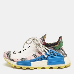 Pharrell Williams x Adidas Multicolor Knit Fabric NMD Hu Solar Pack Mother Sneakers Size 38 1149889