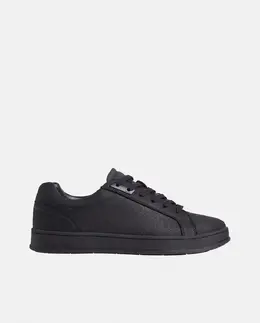 Мужские кожаные кеды с монограммой Calvin Klein, черный a52980040 | negro