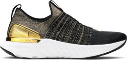 Кроссовки Nike Wmns React Phantom Run Flyknit 2 Premium 'Black Metallic Gold', черный cz4830 001 | black