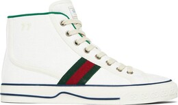 Кроссовки Gucci Wmns Tennis 1977 High White Mini GG, белый 627838 99wm0 9074 | white mini gg