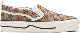 Кроссовки Gucci Wmns Tennis 1977 Slip-On Beige Ebony, бежевый 624733 2hk40 9762 | beige ebony