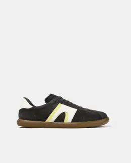Мужские однотонные кожаные кеды на шнуровке Camper, серый mp_0611830_k100937002 | gris