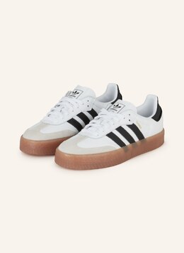Кроссовки самбэ ж Adidas, мультиколор 1590394 | weiss/ creme/ schwarz